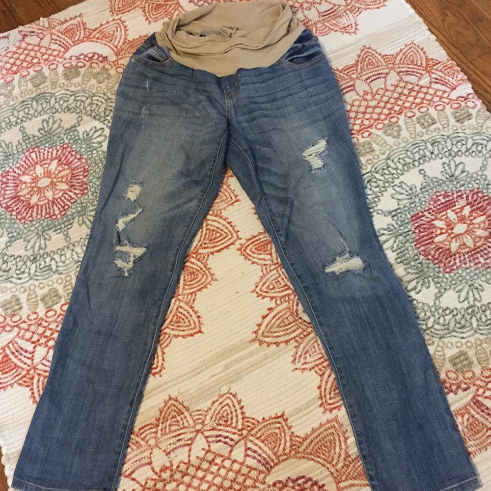 Indigo Blue women boyfriend maternity pants.